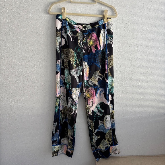 Le Superbe Voyage Silky Pants Size 2 - Multi Color Cheetah Print - Picture 1 of 5